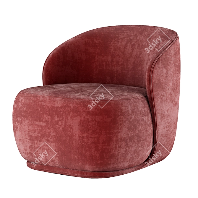 Sleek Pipe Lounge Chair 3D model image 2