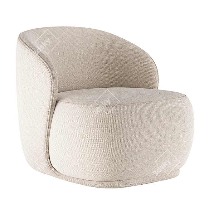 Sleek Pipe Lounge Chair 3D model image 3