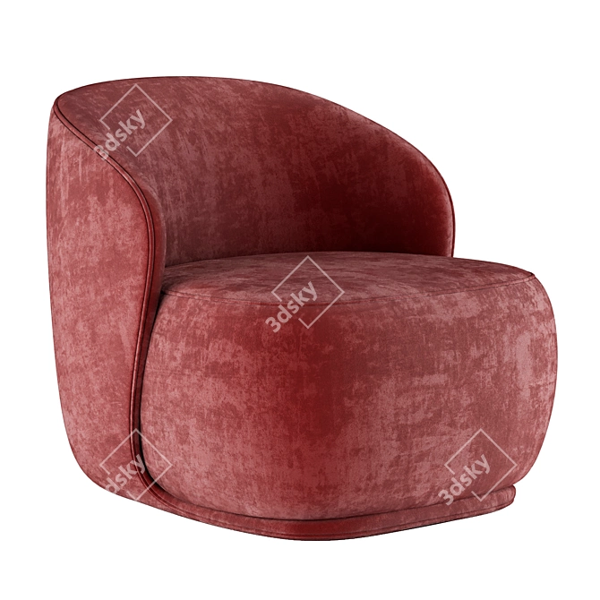 Sleek Pipe Lounge Chair 3D model image 4