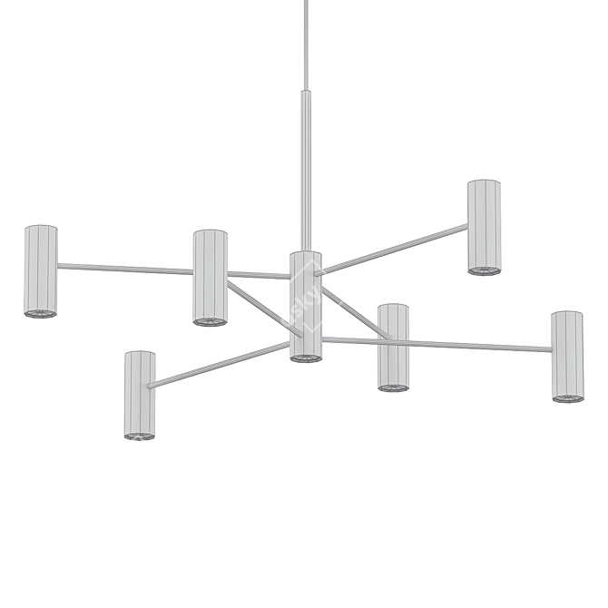 Elegant Modo Luce Black Chandelier 3D model image 2