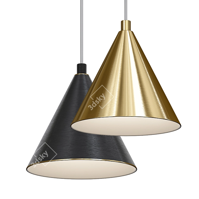 Rigel Brass Metal Pendant Light 3D model image 1