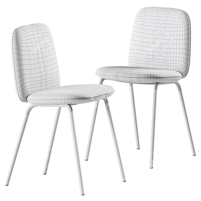 Sleek and Stylish Leda Chair 3D model image 2