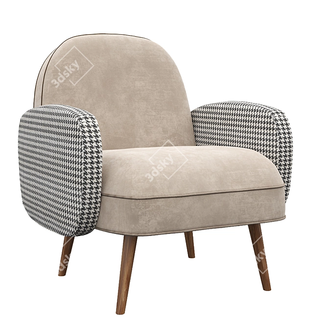 Bordo Armchair: Sleek and Stylish 3D model image 5