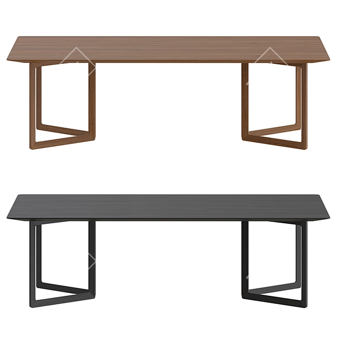 Elegant Opus Dining Table 3D model image 2