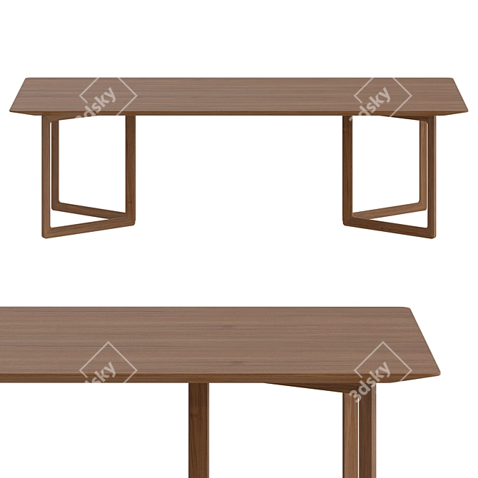 Elegant Opus Dining Table 3D model image 3