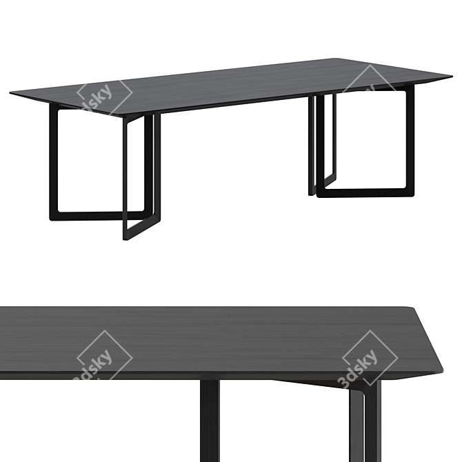 Elegant Opus Dining Table 3D model image 4