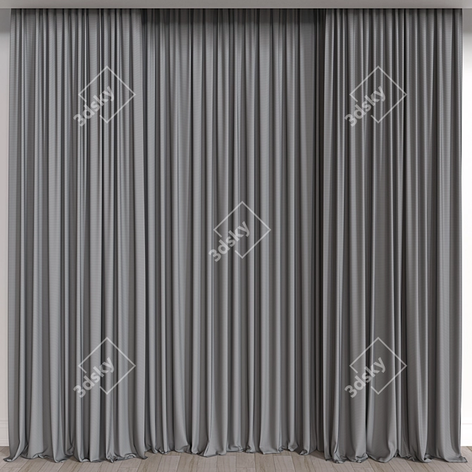 Vibrant Vray Curtain: Perfect for Any Interior 3D model image 2