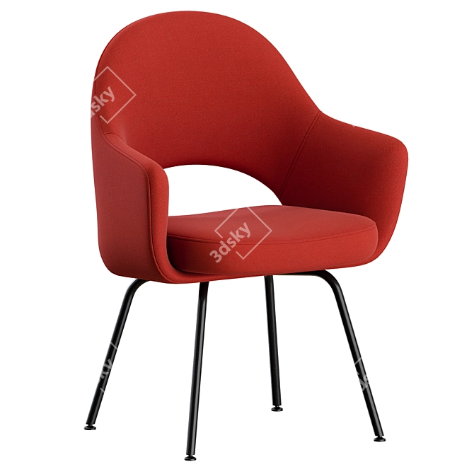 Knoll Saarinen Metal Armchair, Elegant and Functional 3D model image 7