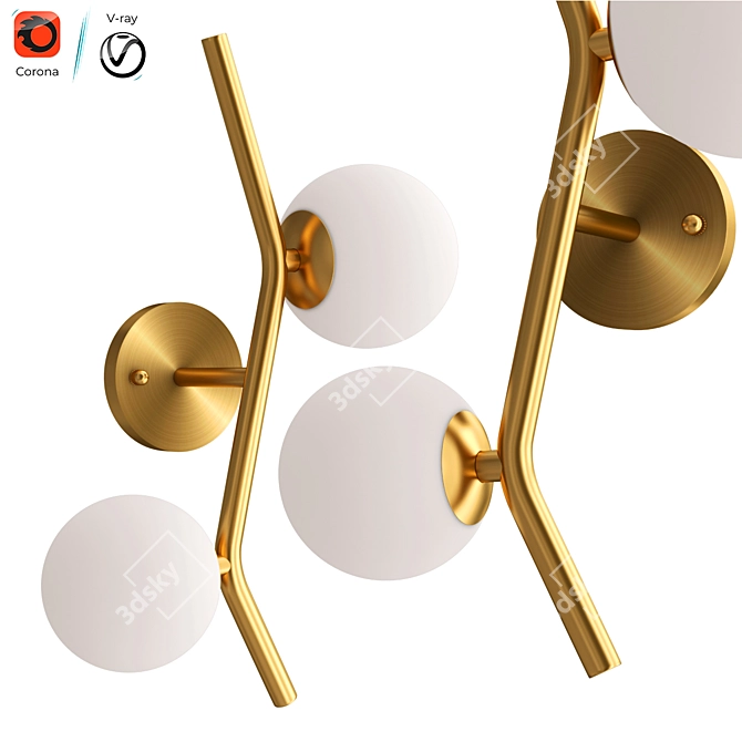 Elegant MATHIA WALL Lamp 3D model image 1