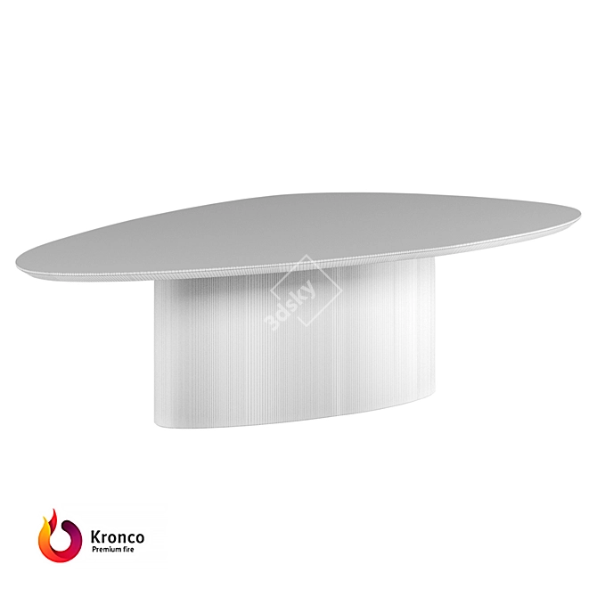 Kronco Elipse: Stylish Porcelain Coffee Table 3D model image 4