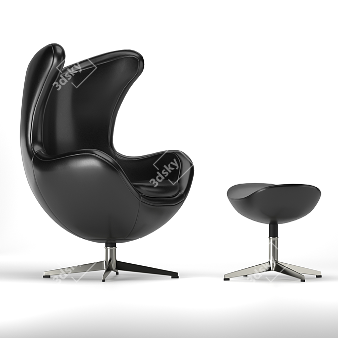 Modern Egg Chair: Stylish and Comfortable 3D model image 1