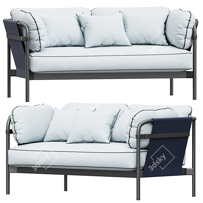 Can HAY Komfortowy Fotel Sofa: Luksusowy, Dwuosobowy 3D model image 1