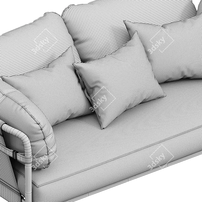 Can HAY Komfortowy Fotel Sofa: Luksusowy, Dwuosobowy 3D model image 5