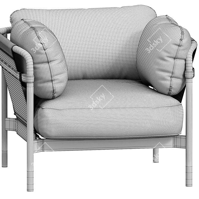 Premium Comfort: Can HAY Armchair 3D model image 6