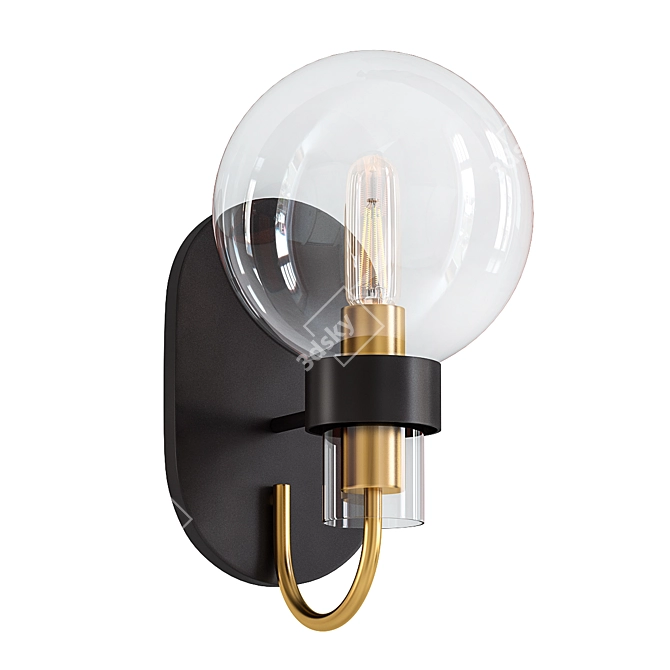 Modern Globe Wall Sconce 3D model image 1