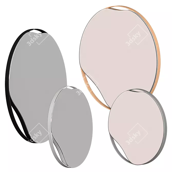 Namuos Rain Mirror: Stylish Reflection by BALA 3D model image 1