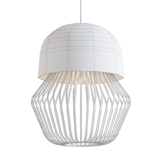 Bamboo Pendant Lamp: ANEMOS 3D model image 2