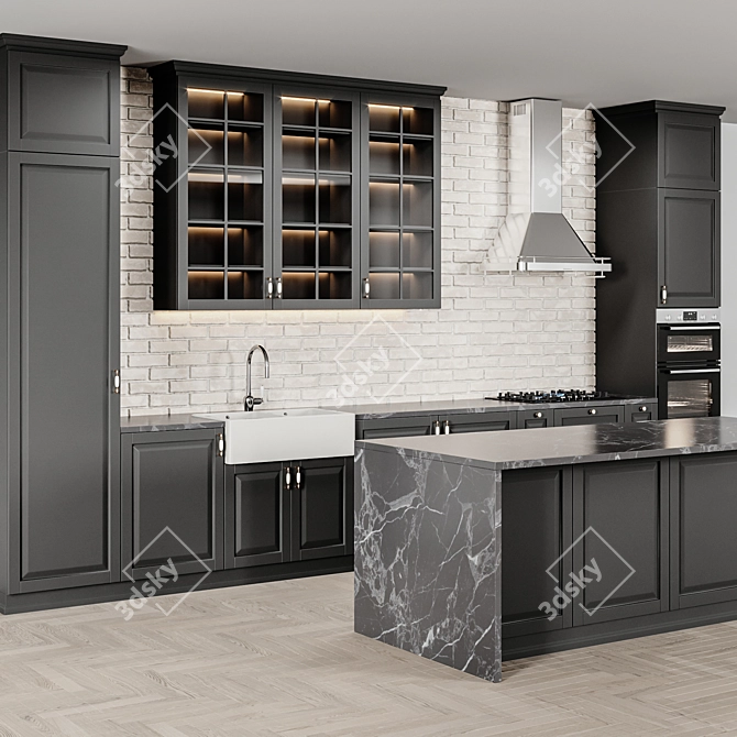 Ikea Kitchen Idea01: Stylish and Functional 3D model image 3