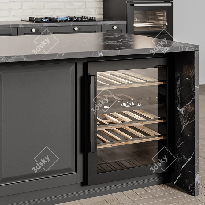 Ikea Kitchen Idea01: Stylish and Functional 3D model image 6