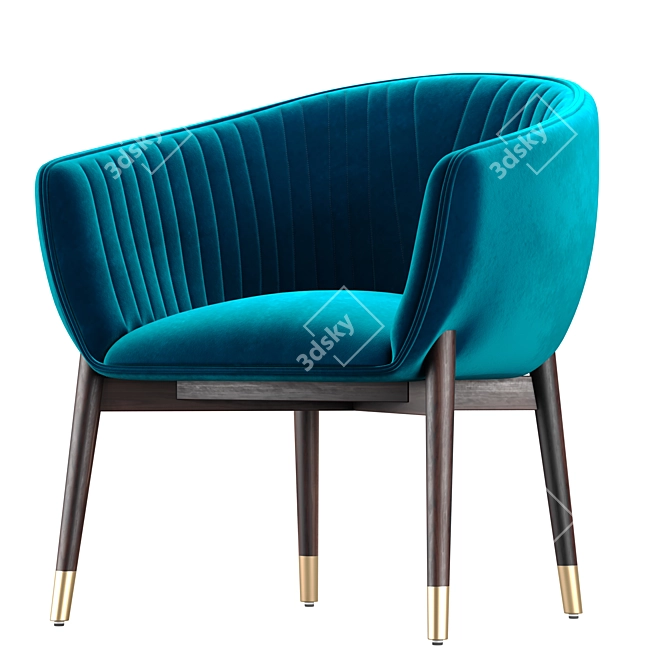 Vintage-inspired Dutchbone Dolly Lounge Chair 3D model image 2