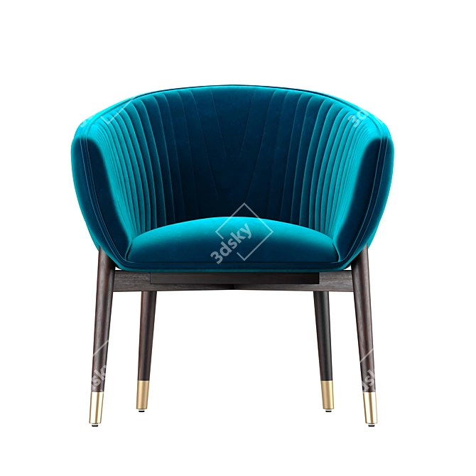 Vintage-inspired Dutchbone Dolly Lounge Chair 3D model image 3