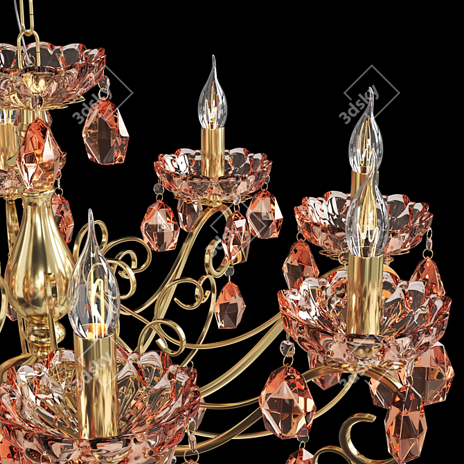 Luxury Eurosvet Escada Crystal Chandelier 3D model image 3