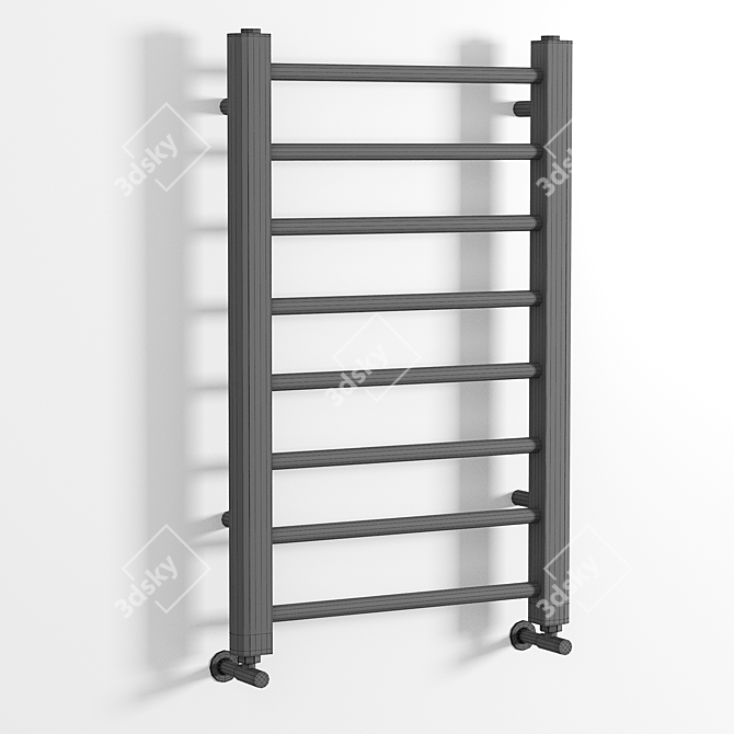 Arezzo Brass Heated Towel Rail 3D model image 2