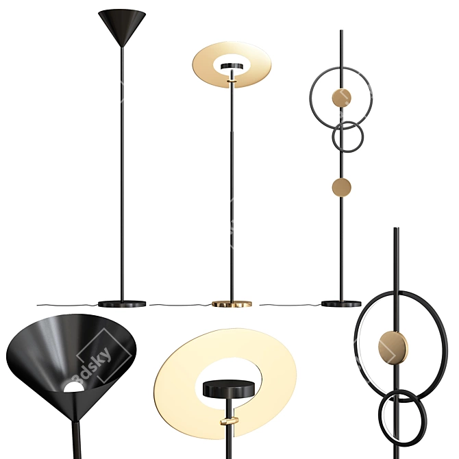 Modern Minimalist Floor Lamps 3D model image 1