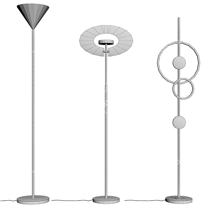 Modern Minimalist Floor Lamps 3D model image 3