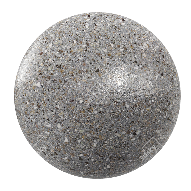 Venetian Terrazzo Marble: PBR Seamless Material 3D model image 1