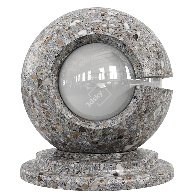 Venetian Terrazzo Marble: PBR Seamless Material 3D model image 3