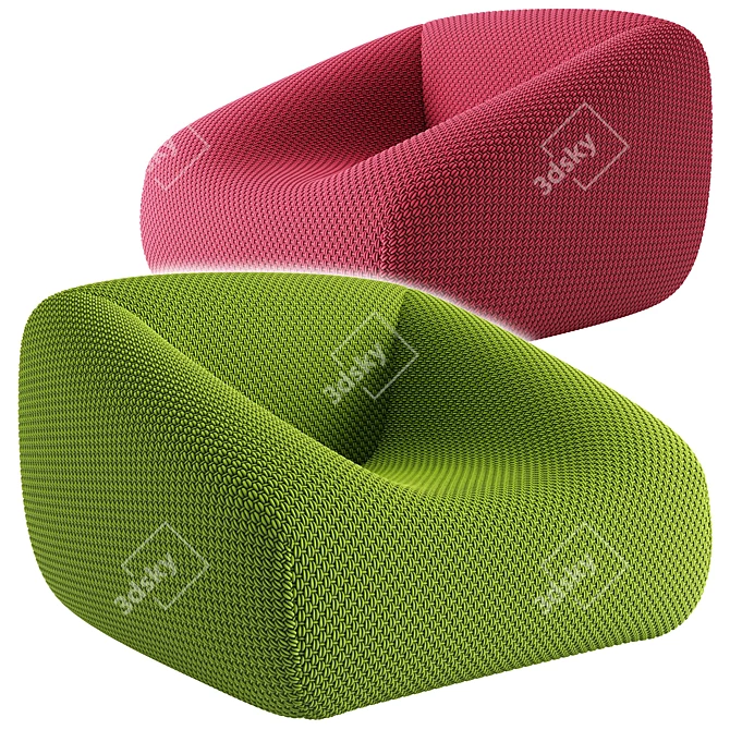 Contemporary Armchair Paola Lenti 3D model image 1