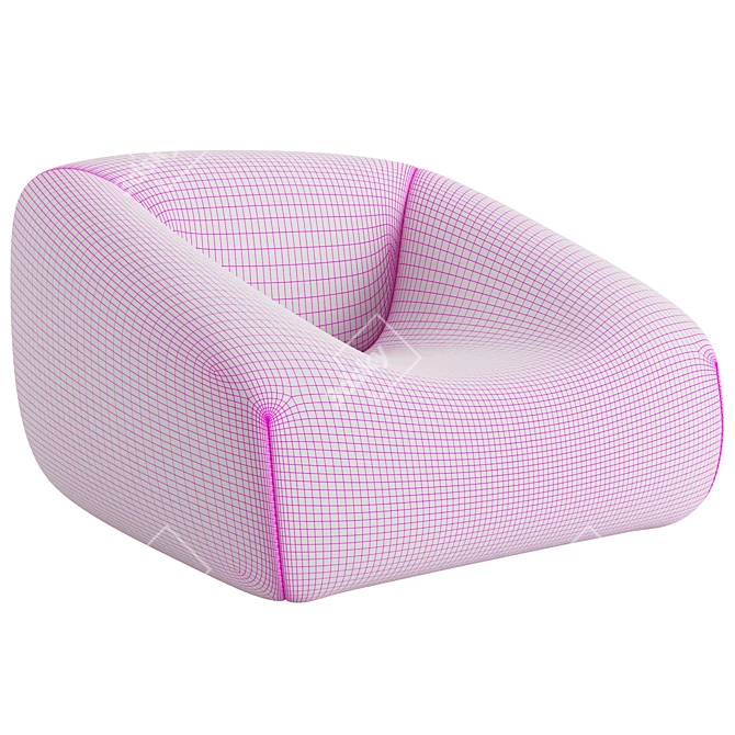 Contemporary Armchair Paola Lenti 3D model image 2