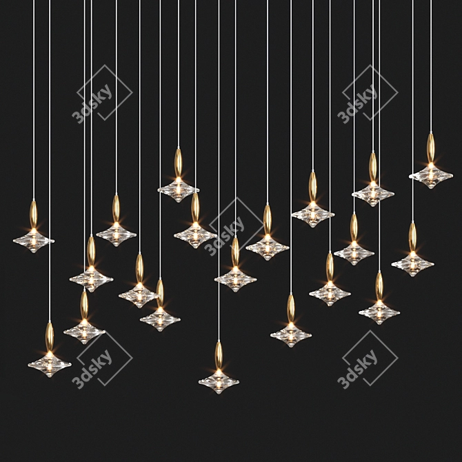 Etoile Chandelier: Elegant Italian Design 3D model image 1