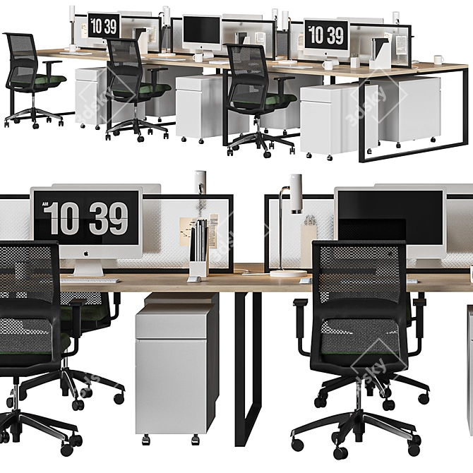 Versatile Office Furniture Solution 3D model image 1