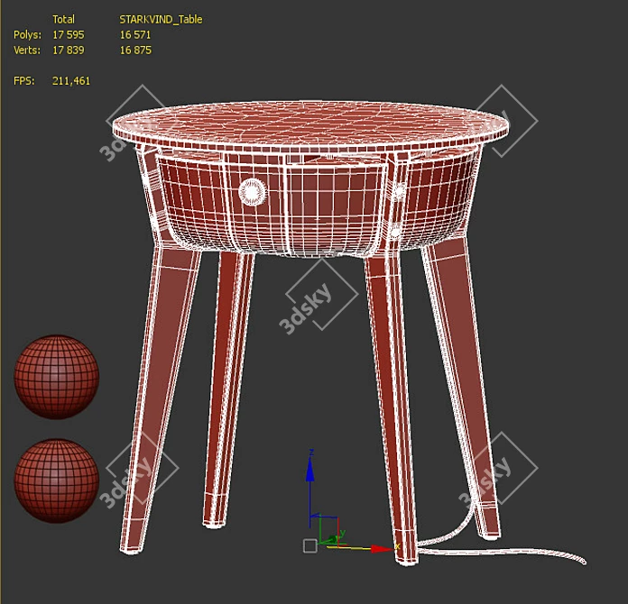 STARKVIND Desk+Air Purifier Set 3D model image 5