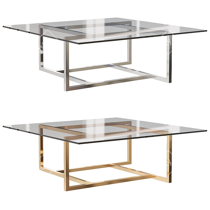 Modern Eastern-inspired Coffee Table 3D model image 1