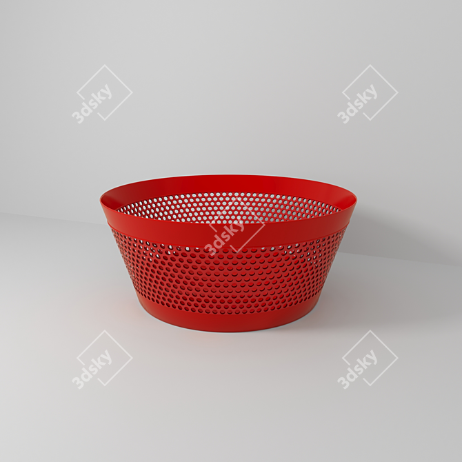 Practical Plastic Fruit Bowl 3D model image 2