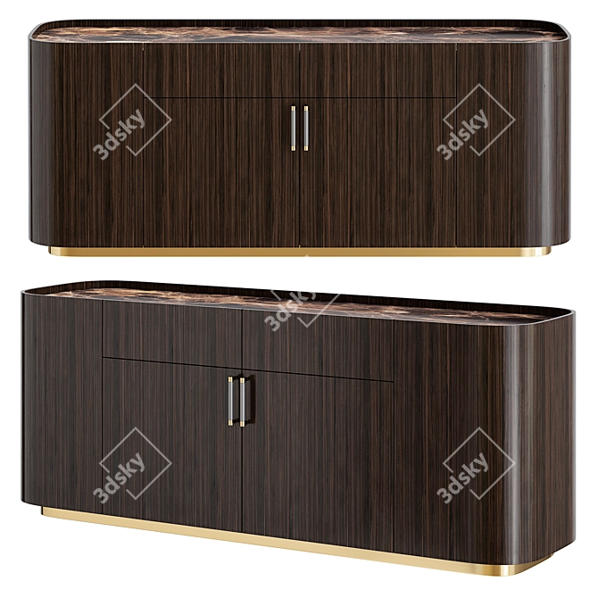 Elegant Westminster Sideboard 3D model image 1