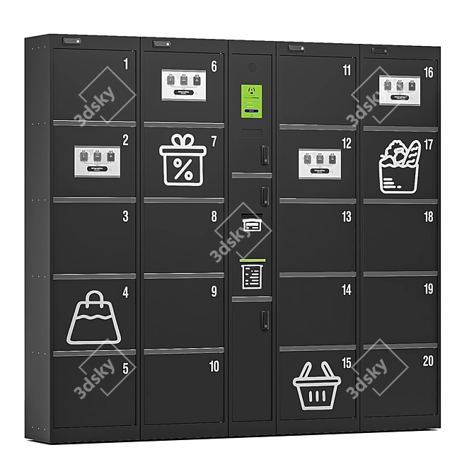 Automated Storage Cabinet 3D model image 1