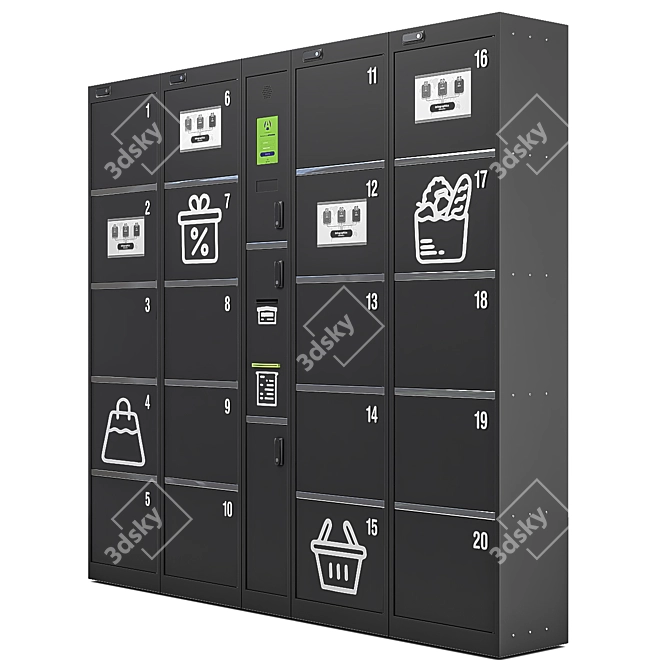 Automated Storage Cabinet 3D model image 3