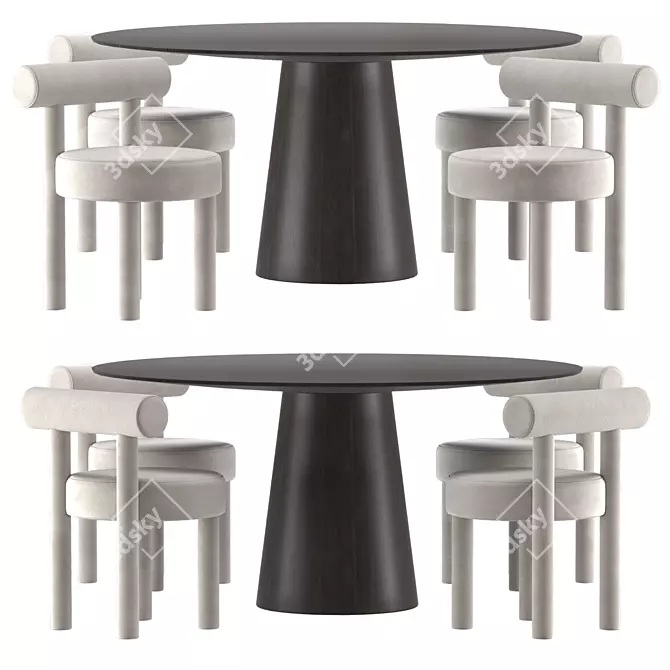 Gropius Dining Set: Modern Elegance 3D model image 1