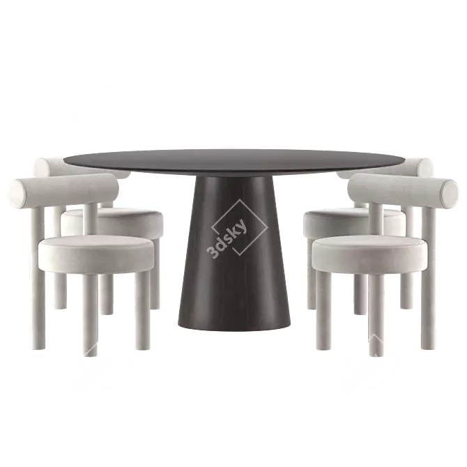 Gropius Dining Set: Modern Elegance 3D model image 2