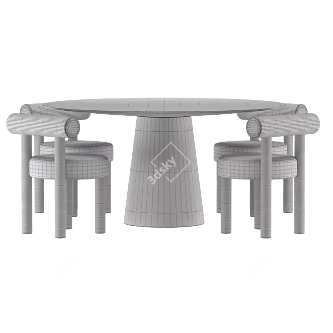 Gropius Dining Set: Modern Elegance 3D model image 3