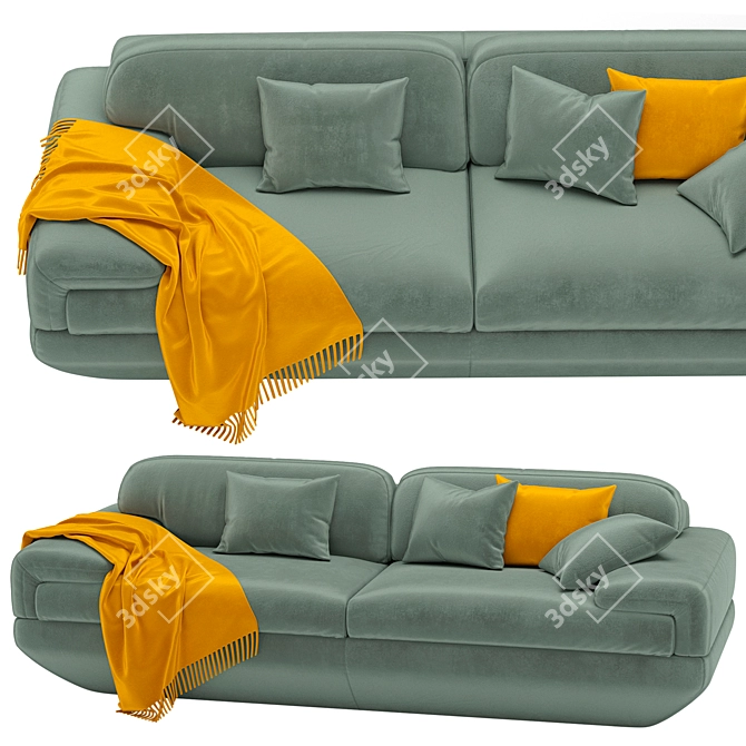 Elegant Kelvin Giormani Perini Sofa 3D model image 5