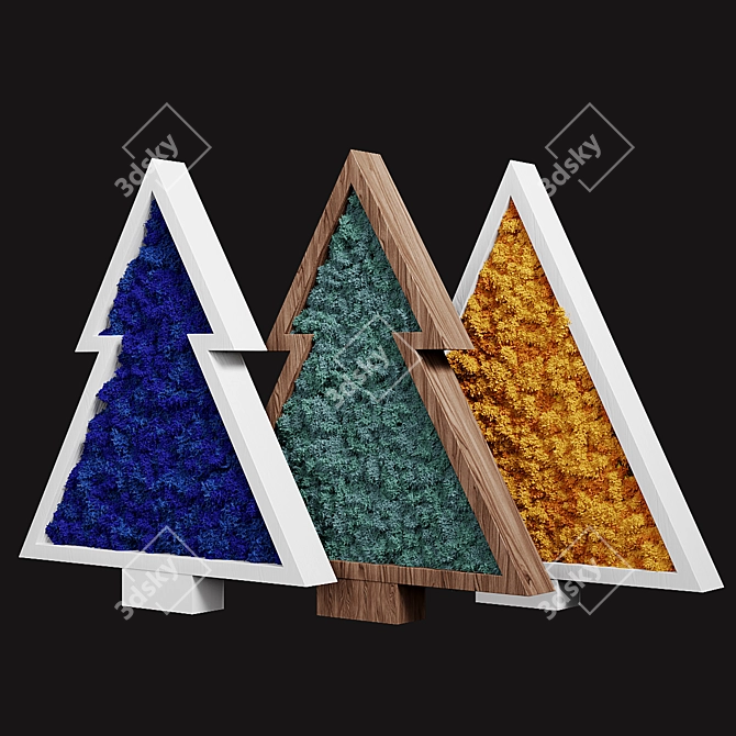 Stabilized Moss Christmas Trees 3D model image 2