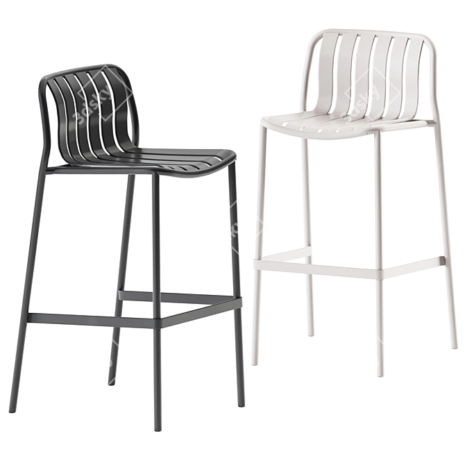 Elegant Talenti Trocadero Bar Stool 3D model image 1