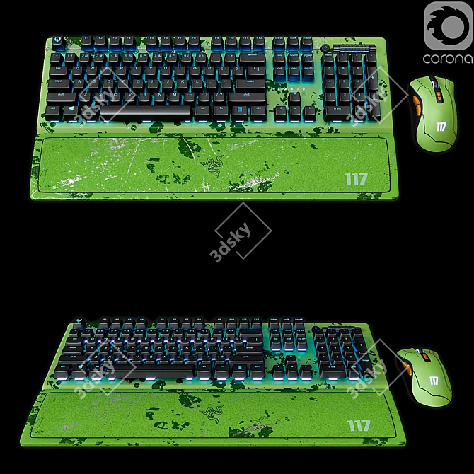 Razer HALO Infinite Collab Keyboard & Mouse 3D model image 1