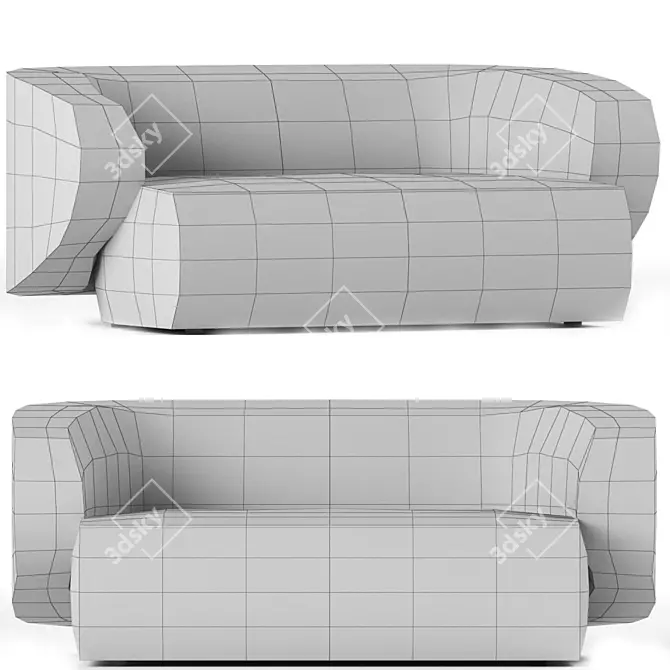 Sleek Swell Sofa: Modern Design 3D model image 3