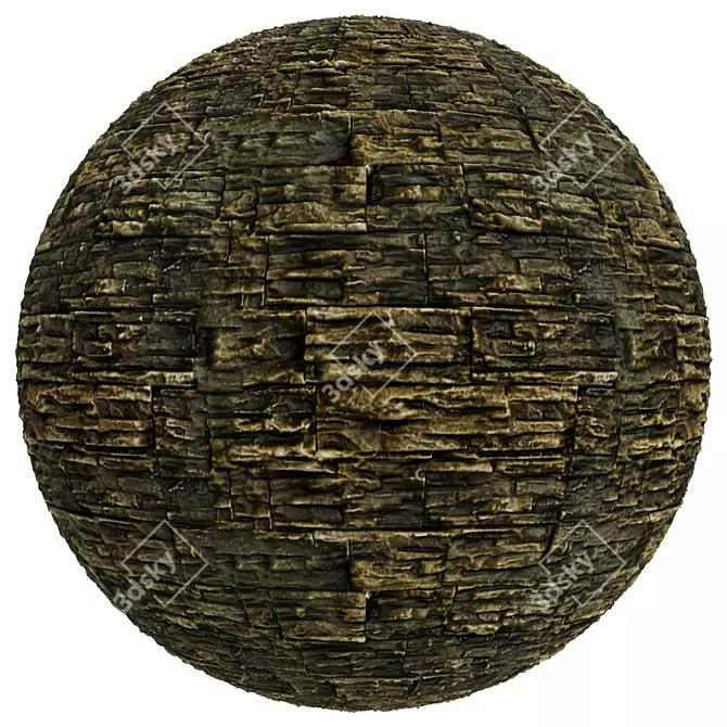 Vintage Stone Textured Covering 3D model image 3